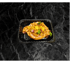 Black garlic with cheese,peppers and red onion pork pockets